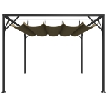 Gazebo da Giardino con Tetto Retrattile 3x3 m Talpa 180 g/m²