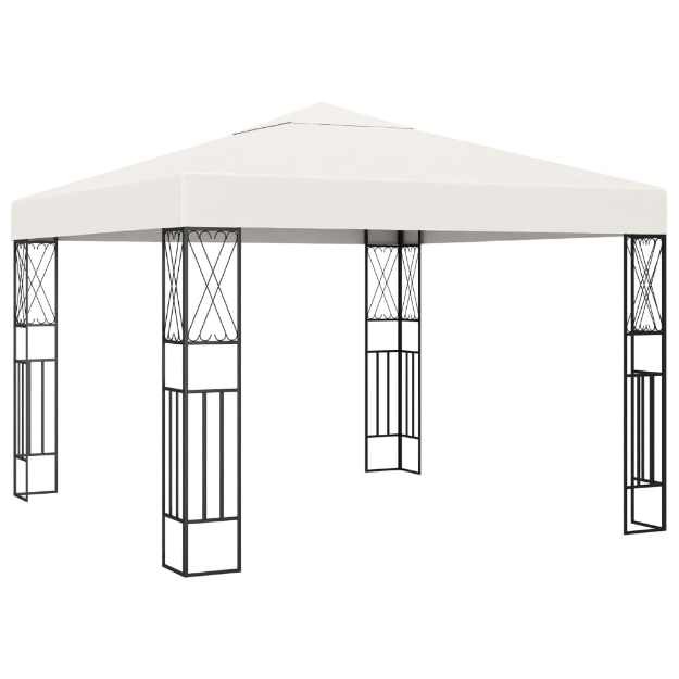 Gazebo 3x3 m Crema in Tessuto