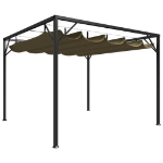 Gazebo da Giardino con Tetto Retrattile 3x3 m Talpa 180 g/m²