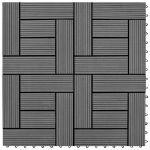 Piastrelle per Decking 22 pz 30x30cm 2mq in WPC Grigio