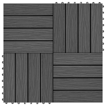 Piastrella Decking in WPC 11 pz 30x30 cm 1 sqm Nero