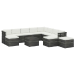 Set Divani da Giardino Pallet 12 pz con Cuscini Massello Pino