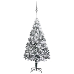 Set Albero Natale Artificiale LED Palline e Neve Verde 300cm