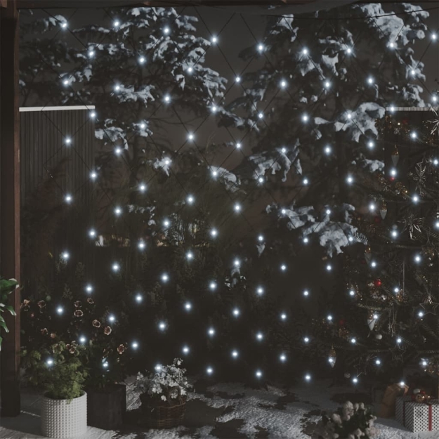 Luci di Natale Rete Bianco Freddo 3x3m 306 LED Interni Esterni