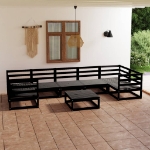 Set Divani da Giardino 8 pz in Legno Massello di Pino