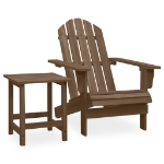 Sedia Adirondack con Tavolo Abete Massello Marrone