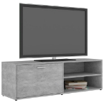 Mobile Porta TV Grigio Cemento 120x34x37 cm in Truciolato