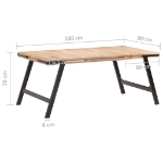 Tavolo da Pranzo 180x90x76 cm in Legno Massello di Mango