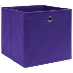 Contenitori 4 pz in Tessuto non Tessuto 28x28x28 cm Viola