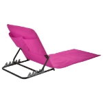 HI Sedia a Stuoia da Spiaggia Pieghevole PVC Rosa