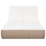 Lettino Prendisole in Polyrattan Beige