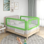 Sponda Letto di Sicurezza per Bambini Verde 180x25 cm Tessuto