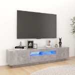 Mobile Porta TV con Luci LED Grigio Cemento 180x35x40 cm