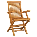 Sedie da Giardino con Cuscini Antracite 2 pz Massello di Teak