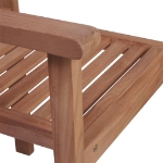 Sedie da Giardino 2 pz con Cuscini Bianco Crema Legno di Teak