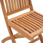 Sedie da Giardino Pieghevoli 6 pz in Legno Massello di Teak