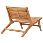 Sedia da Giardino con Poggiapiedi in Legno Massello di Teak