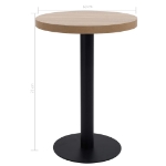 Tavolo da Bistrot Marrone Chiaro 60 cm in MDF