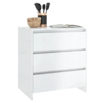 Credenza Bianco Lucido 70x41x75 cm in Truciolato