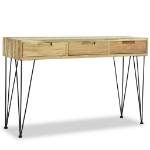 Tavolo Consolle 120x35x76 cm in Legno Massello di Teak