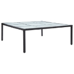 Tavolo da Giardino Nero 200x200x74 cm in Polyrattan