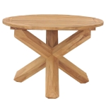 Tavolo da Pranzo da Giardino Ø110x75 cm Legno Massello di Teak