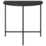 Tavolo da Giardino Nero 80x50x75 cm in Polyrattan