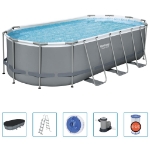 Bestway Piscina Fuori Terra Ovale Power Steel 549x274x122 cm