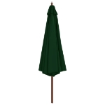 Ombrellone da Esterni con Palo in Legno 350 cm Verde