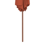 Ombrellone da Esterni con Palo in Legno 270 cm Terracotta