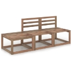 Set Divani Giardino 3 pz in Legno di Pino Impregnato