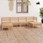 Set Divani da Giardino 6 pz in Legno Massello di Pino