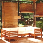 Set Divani da Giardino 6 pz con Cuscini Miele Legno di Pino