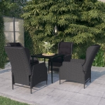 Set Mobili da Pranzo per Giardino 5 pz Grigio Scuro