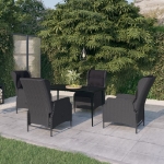 Set Mobili da Pranzo per Giardino 5 pz Grigio Scuro