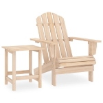 Sedia da Giardino Adirondack con Tavolino in Legno Abete