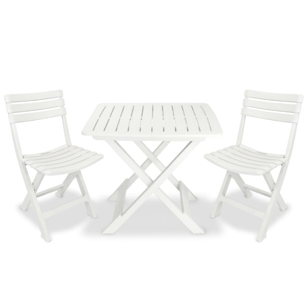 Set da Bistrot 3 pz in Plastica Bianco