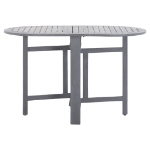 Set da Pranzo per Giardino 5 pz Legno Massello di Acacia Grigio