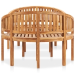 Set Salotto da Giardino 3 pz Design Curvo in Massello di Teak