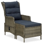 Set Divani da Giardino 3 pz con Cuscini in Polyrattan Marrone