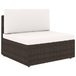 Set Divani da Giardino 4 pz in Polyrattan Marrone