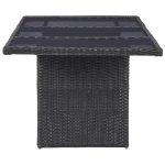 Set da Pranzo da Giardino 11 pz in Polyrattan Nero