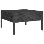 Set Divani da Giardino 9 pz con Cuscini in Polyrattan Nero