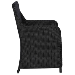 Set da Pranzo da Giardino 11 pz in Polyrattan Nero