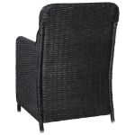 Set da Pranzo da Giardino 11 pz in Polyrattan Nero