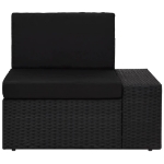 Set Divani da Giardino 8 pz in Polyrattan Nero