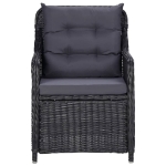 Set da Pranzo da Giardino 11 pz in Polyrattan Nero