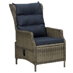 Set Divani da Giardino 3 pz con Cuscini in Polyrattan Marrone