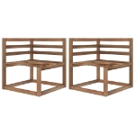 Divano da Giardino Pallet 3 Posti Cuscini Blu Chiaro Legno Pino