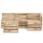 Set Salotto da Giardino 5 pz in Legno di Pino Impregnato Verde